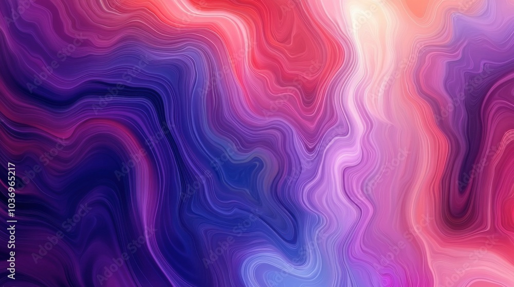 Poster vibrant abstract waves in colorful flowing patterns