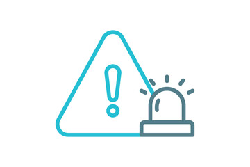 Emergency icon. line icon style. icon related to warning. warning elements vector illustration