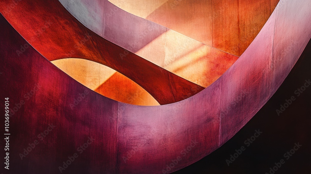 Poster abstract colors and shapes in dynamic composition