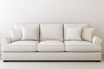 White Sofa in Minimalist Living Room Interior Design