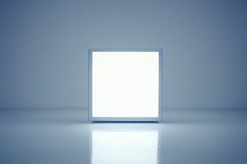 Modern Minimalist Interior with Bright White Light Source