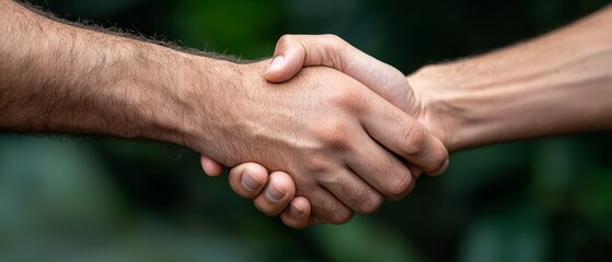  A close-up of two people interlocking hands