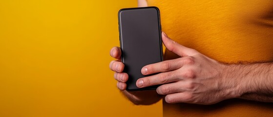  A person tightly gripping a cell phone in each hand