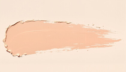 Smooth foundation swatch on light background, beauty and makeup product demonstration