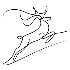 Obraz premium line drawing of stag