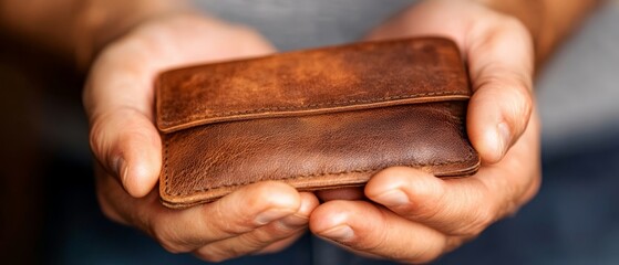  A person closely holds a wallet in each hand