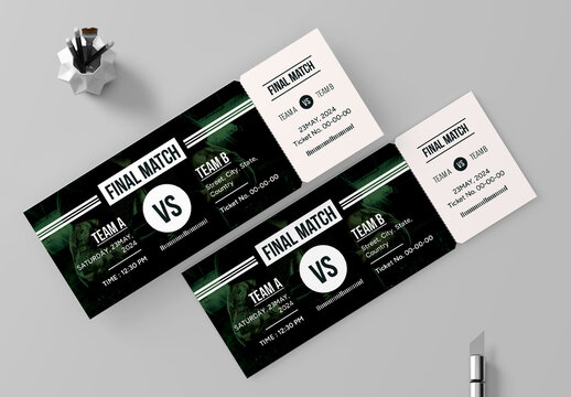 Sport Final Match Ticket Layout