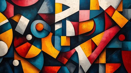 Fototapeta premium colorful cubism pattern background