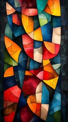 Fototapeta premium colorful cubism pattern background