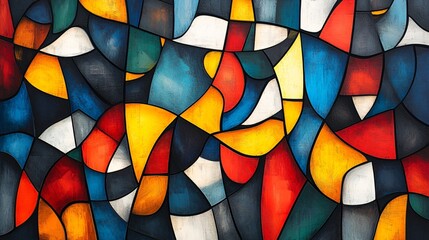 Fototapeta premium colorful cubism pattern background