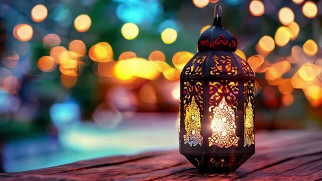 Beautiful greeting card with holiday composition for celebrate Ramadan