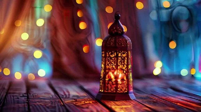 Beautiful greeting card with holiday composition for celebrate Ramadan