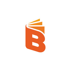 Book Letter B Logo design vector template