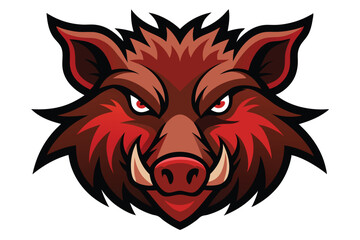 Obraz premium Fierce Boar Head Mascot Vector Illustration for Sports Logos