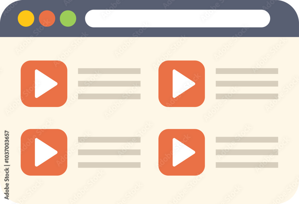 Poster website page is showing a video player interface with play buttons for streaming digital content