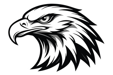 Fierce Eagle Head Mascot Vector Illustration for Sports Logos
