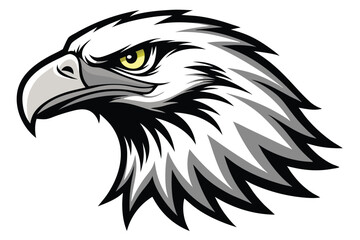 Fierce Eagle Head Mascot Vector Illustration for Sports Logos
