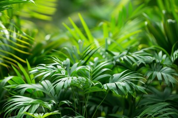 Lush Green Tropical Monstera Leaves  for Nature and Botanical Themes