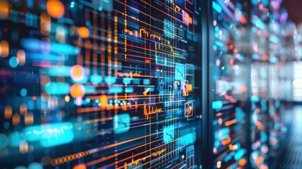 Abstract Technology Background with Bright Colors