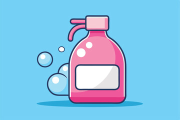 Cleaning Spray Bottle Vector Illustration for Household Products
