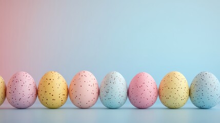 Colorful Easter Eggs with Flowers  for Spring Celebration