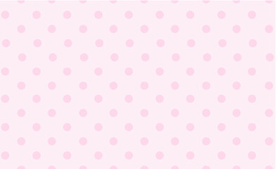 pink polka dots background, Seamless pattern with pink and blue circles © Deny