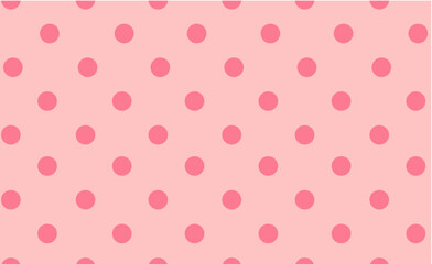 Seamless pattern with hearts, pink polka dots background, Seamless pattern with pink and blue circles