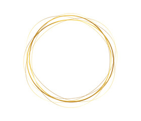 frame, golden ring isolated on white