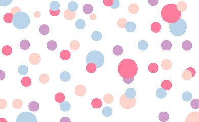 Fun colorful circle doodle seamless pattern. Creative minimalist style art background for children or trendy design