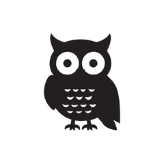 Mysterious Owl Silhouette in Flight
