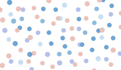 Seamless pattern with hearts and bubbles, background with circles