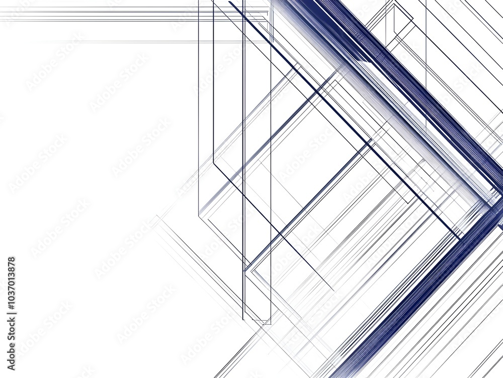 Poster geometric line frames with sharp angles and clean lines for modern design and technical