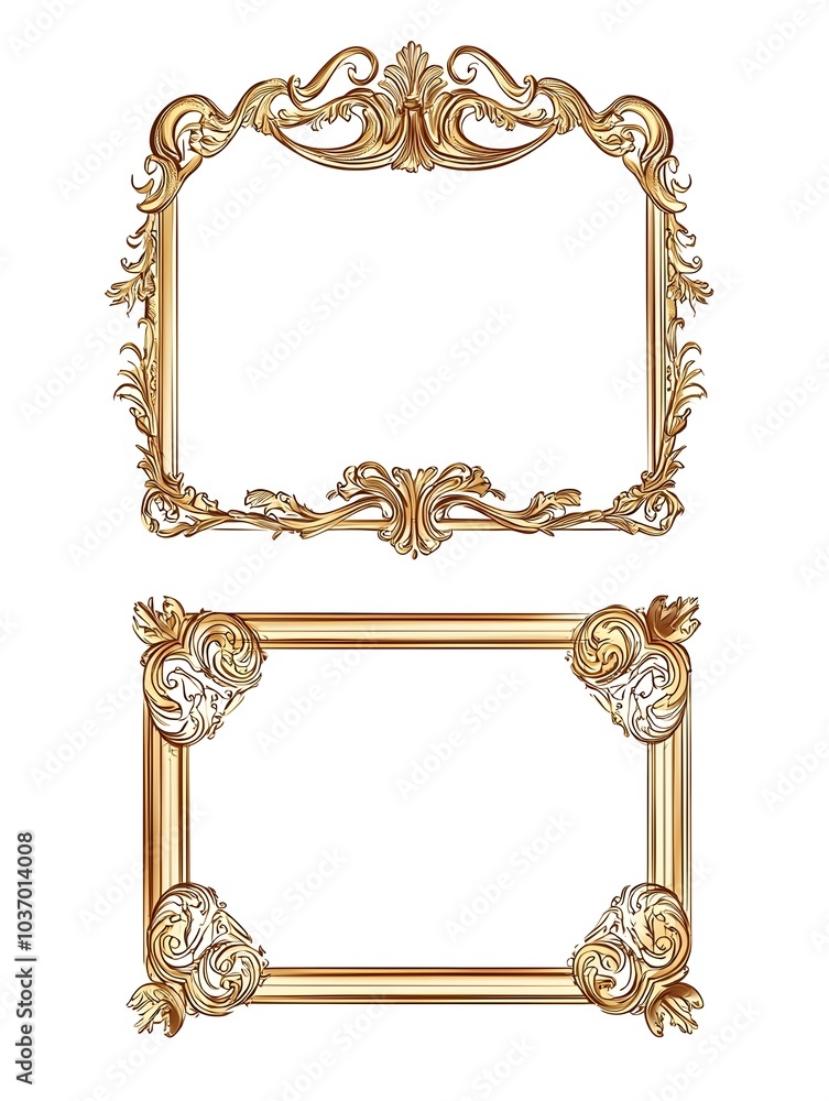 Poster classic line frames with subtle decorative borders for formal documents or certificates