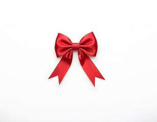 red bow on a white background