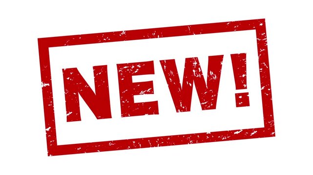 NEW!：英語の角型ゴム印（白背景）