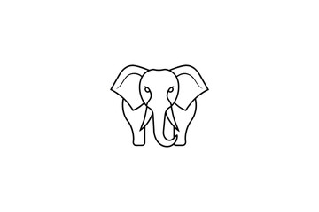 Elephants on White Background | Majestic and Gentle Wildlife Illustration