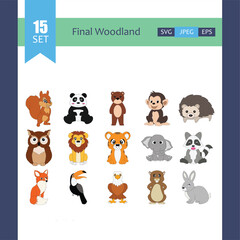 Set Animal Cute Illustration