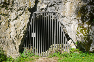 The entrance to the cave is secured against the entry of unauthorized persons. Important karst area of Czech Republic Moravian Karst. Important paleontology sites and tourist area. 