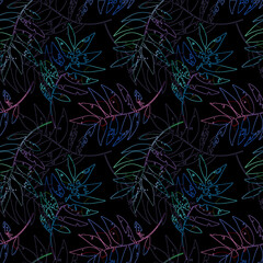 seamless abstract pattern digital illustration wrapping paper with graphic chaotic oriental hand drown colorful elements watercolor paint snowflakes fabric design print winter style