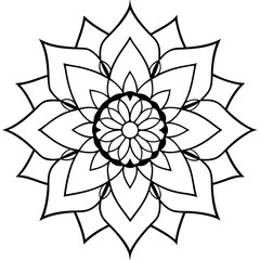 Mandala Silhouette vector