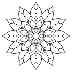 Mandala Silhouette vector