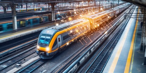 Virtual interface managing railway system networks with AI