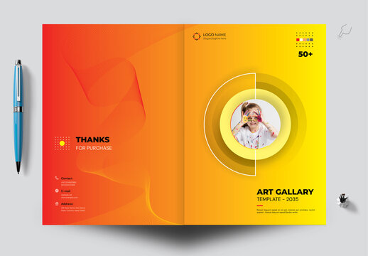 Three Colour Variation Cover Design Layout