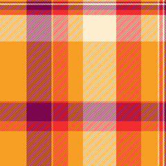Rest background fabric tartan, christmas card seamless check plaid. Gentleman pattern textile vector texture in orange and papaya whip colors.