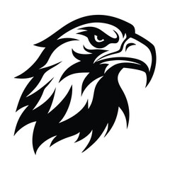 eagle head silhouette vector illustration