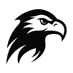 eagle head silhouette vector illustration