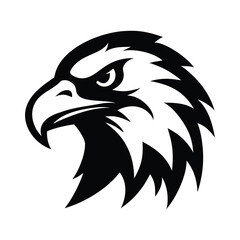 eagle head silhouette vector illustration