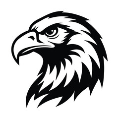 eagle head silhouette vector illustration