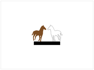 HORSE logo design ,vector, icon , illustration and isolate template .