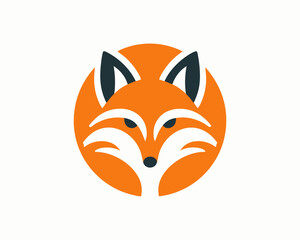 Colorful fox logo design icon symbol vector illustration